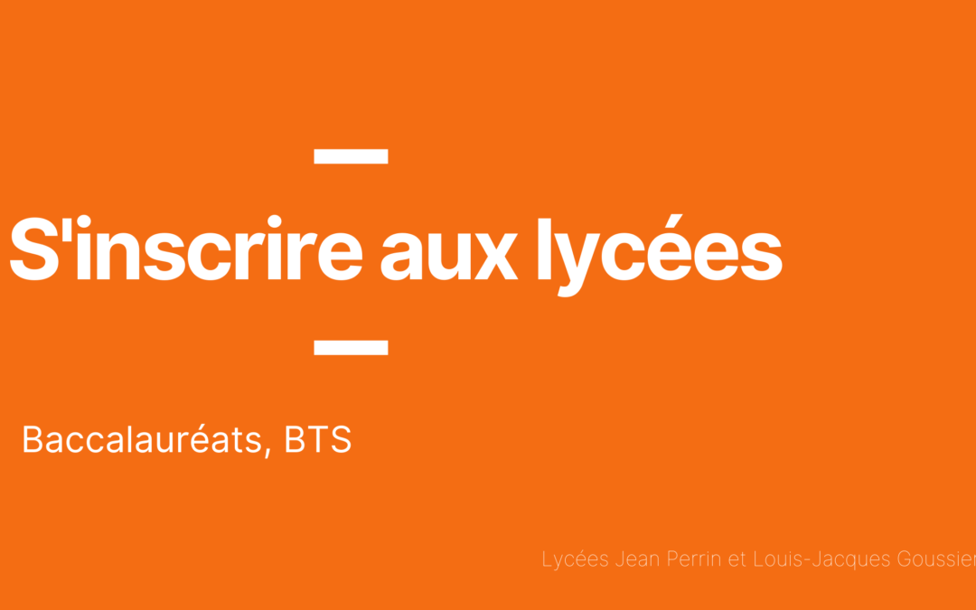 Inscriptions aux lycées dès le 1er juillet